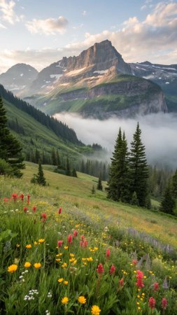 Glacier national park скачать фон 1080 x 1920