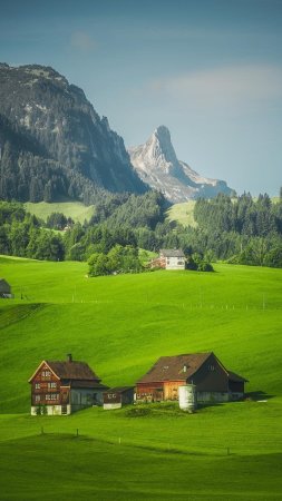 Швейцария пейзаж скачать фон 1080 x 1920