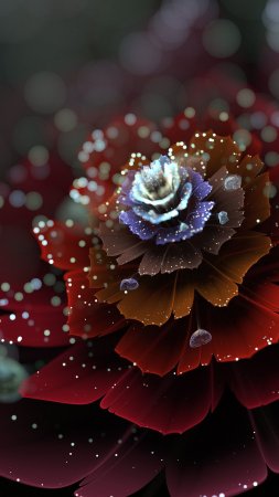 Fractal flower скачать фон 1424 x 2532