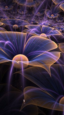 Абстрактные цветы скачать фон 2160 x 3840