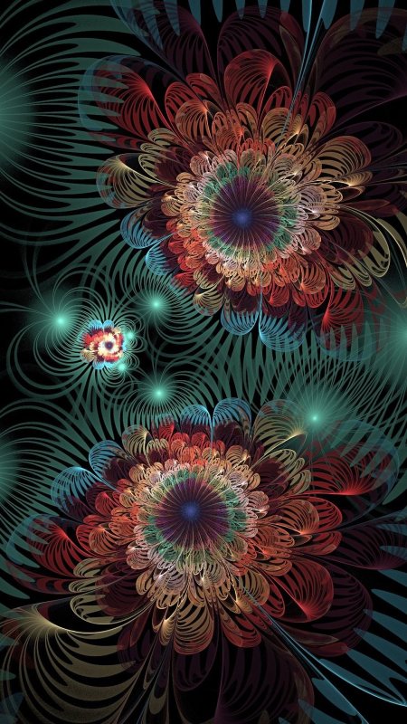 Фрактальное искусство скачать фон 1080 x 1920