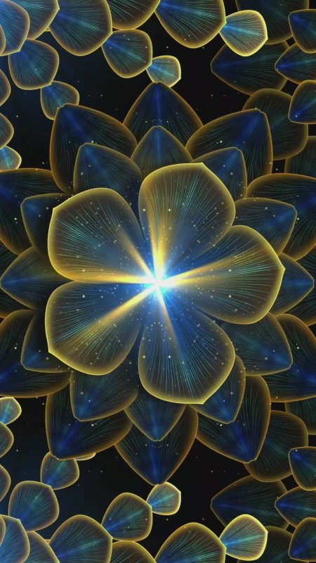 Fractal flower скачать фон 1080 x 1920