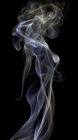 Силуэт из дыма скачать фон 1080 x 1920