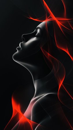 Девушка абстракция скачать фон 1424 x 2532