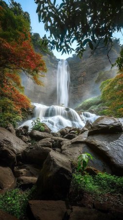Природа с водопадом