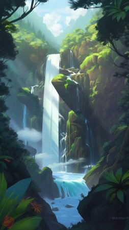 Водопад арт