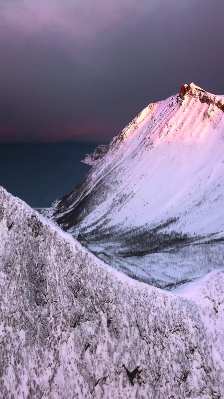 Snow covered mountains