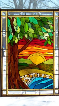 Stained glass panel скачать фон 1080 x 1920