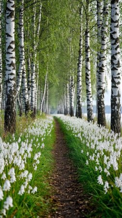 Пейзаж березы