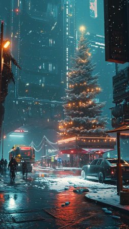 Город будущего киберпанк
