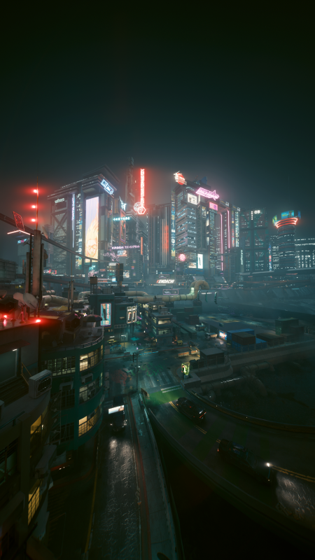 Город найт сити cyberpunk ночь