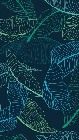 Стильные обои на телефон темно бирюзовый фон красивые паттерны листья неон
