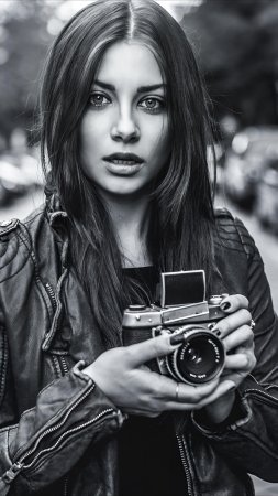 Фотосессия черно белая девушки