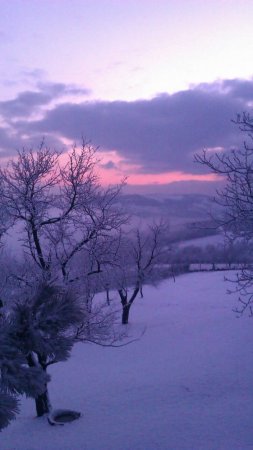 Закат зима