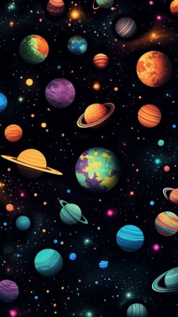 Планеты в космосе рисунок