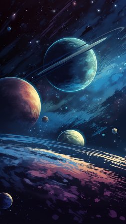 Космос арт планеты