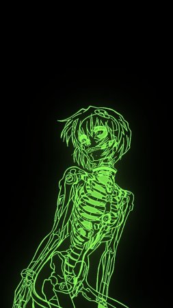 Скелет аниме скачать фон 1080 x 1920