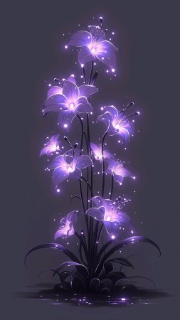 Волшебные цветы скачать фон 1424 x 2532