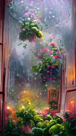 Цветы арт скачать фон 1080 x 1920