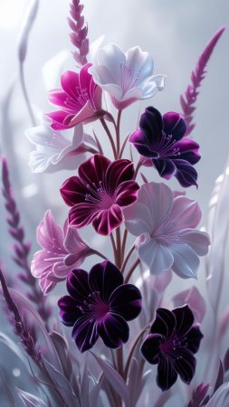 Цветы фэнтези скачать фон 1080 x 1920