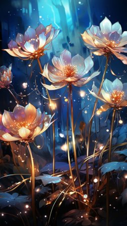 Fantasy flower скачать фон 720 x 1280