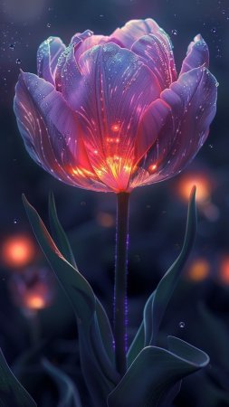 Волшебные цветы скачать фон 1080 x 1920
