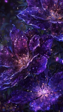 Сиреневые цветы скачать фон 2160 x 3840