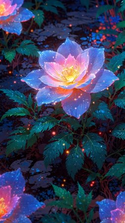 Magical flower скачать фон 1424 x 2532