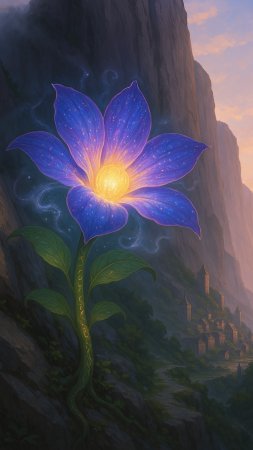 Фэнтези цветы скачать фон 1080 x 1920