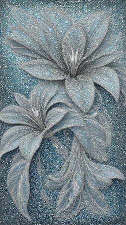 Мозаика лилии скачать фон 2160 x 3840
