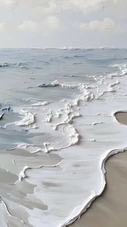 Живопись море скачать фон 2160 x 3840