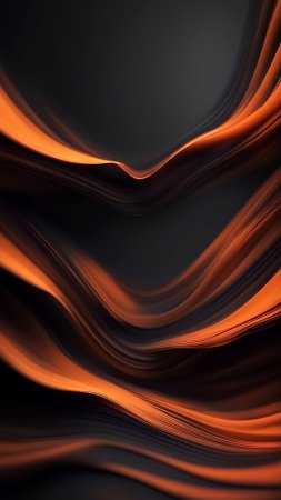 Abstract orange and black waves hd k wallpaper background