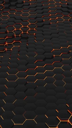 Abstract d rendering of futuristic surface with hexagons