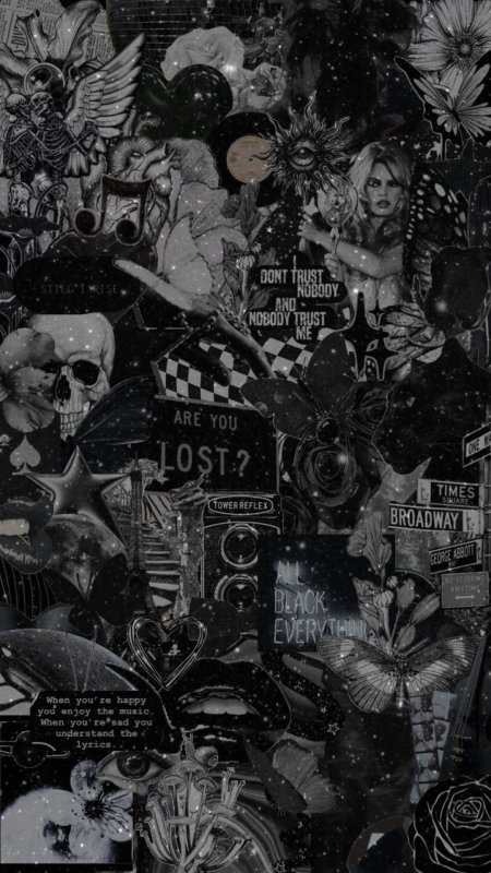 Black collage скачать фон 1080 x 1920