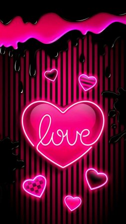 Hearts neon