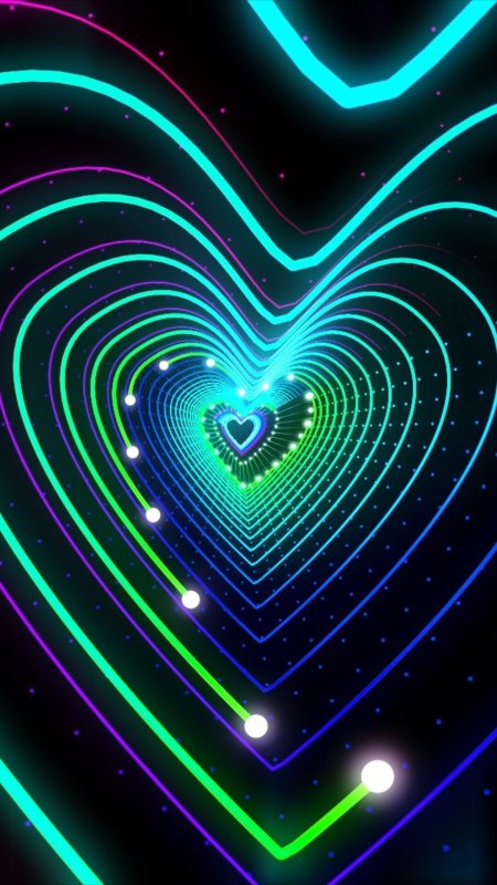 Hearts neon