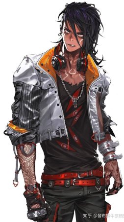 Cyberpunk персонаж арт мужчина
