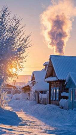 Домик зима