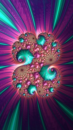 Fractal trippy скачать фон 1424 x 2532