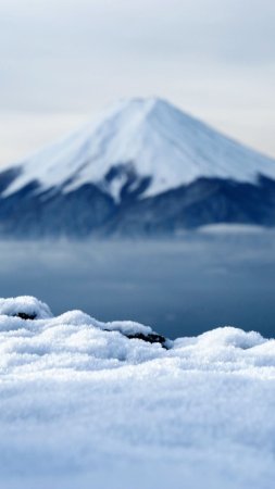 Mt fuji in winter скачать фон 1080 x 1920