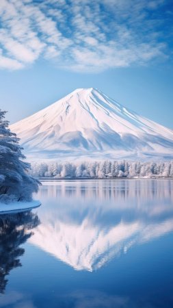 Fuji mountain скачать фон 1080 x 1920