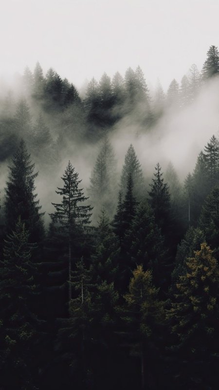 Misty forest photography by steven sandner