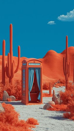 Telephone booth скачать фон 2160 x 3840