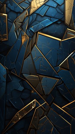 Abstract blue and gold скачать фон 2160 x 3840