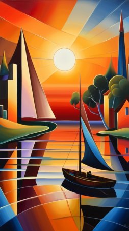 Peinture cubisme скачать фон 1080 x 1920