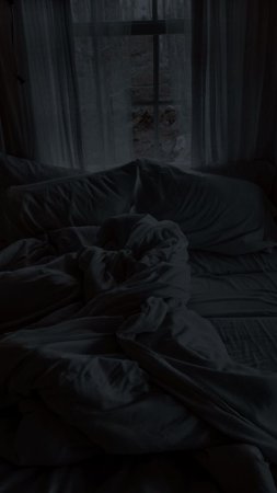 Кровать ночью эстетика скачать фон 720 x 1280