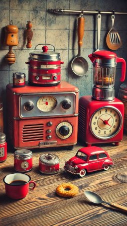A vintage kitchen скачать фон 1080 x 1920