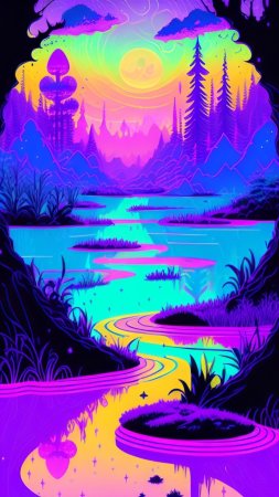 Psychedelic forest
