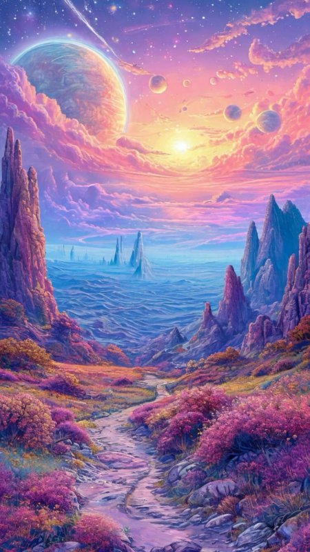 Пейзажи космоса скачать фон 1080 x 1920