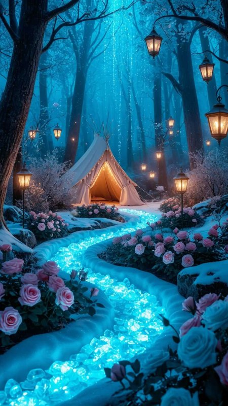 Сказочные домики скачать фон 1080 x 1920